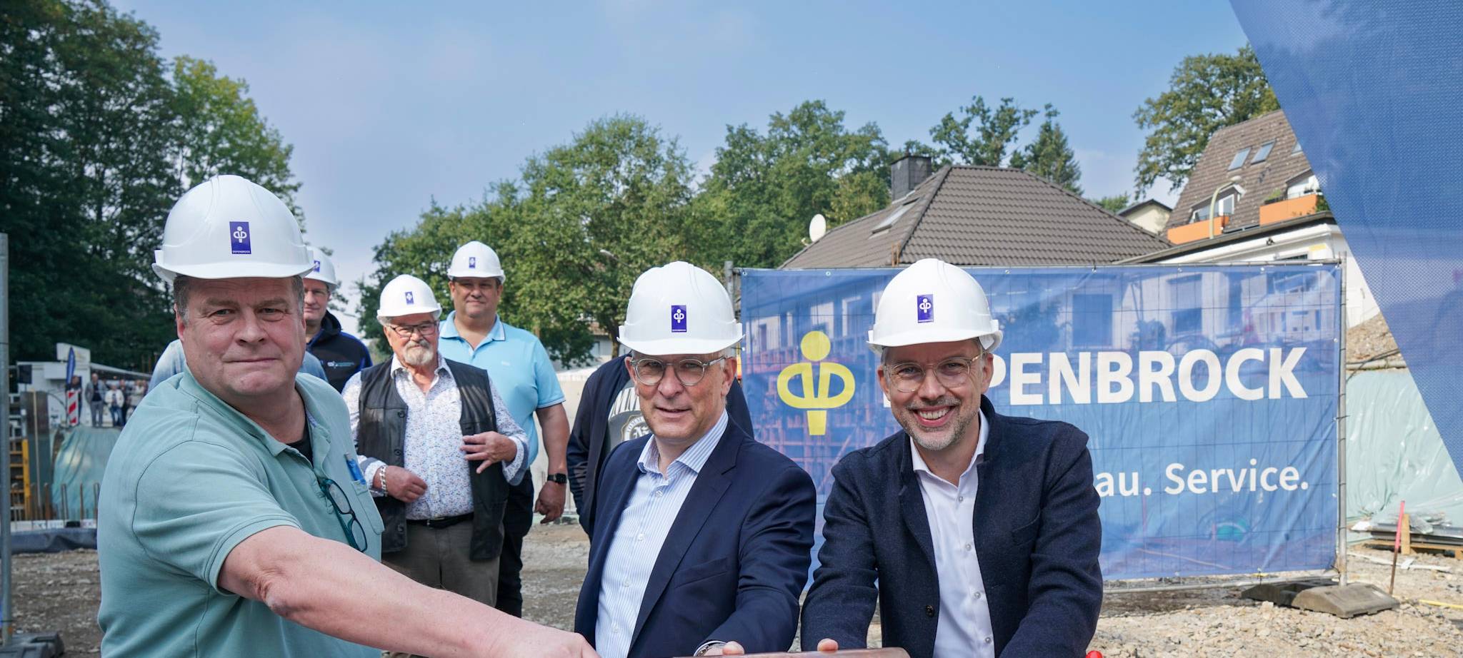 Grundsteinlegen mit: Karsten Menzel, Erik Schulz und Jörn Depenbrock