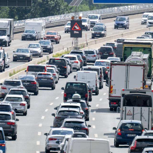Stau auf der Autobahn