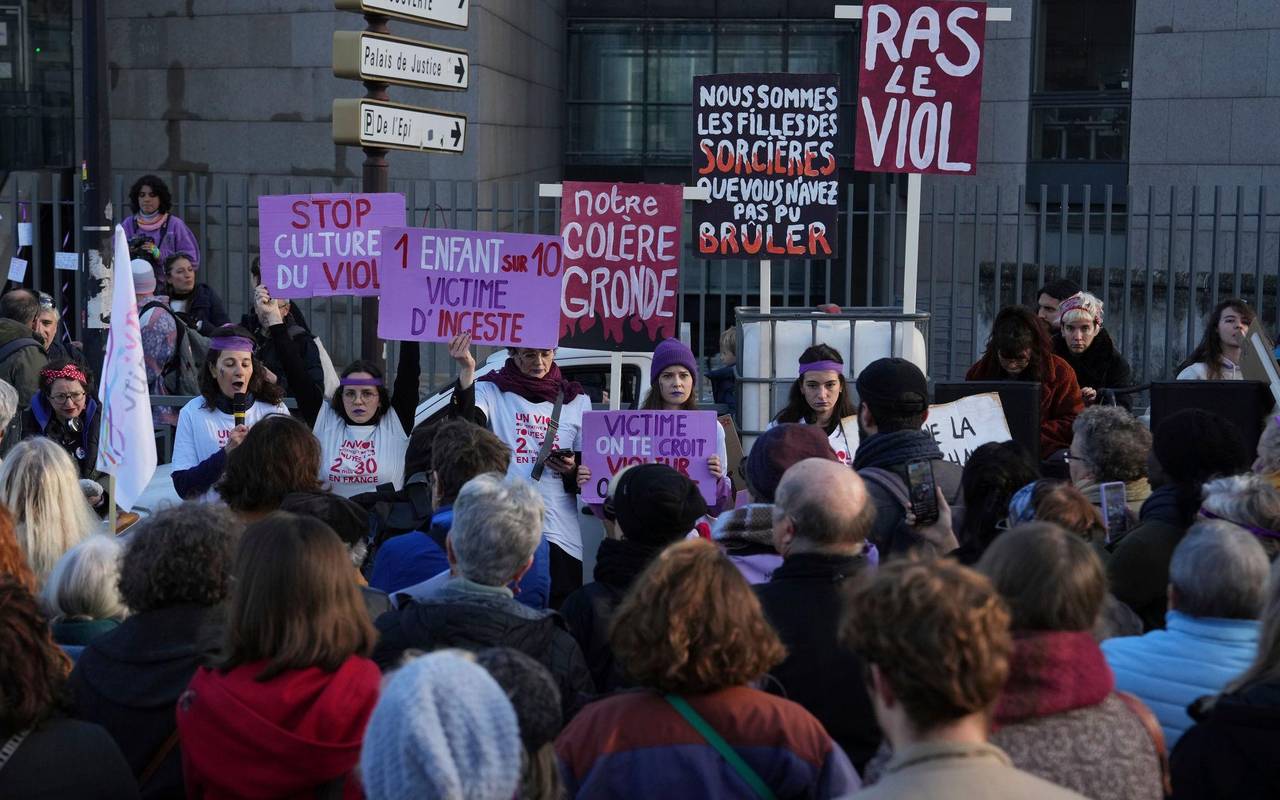 Demonstration anlässlich des Vergewaltigungsprozesses von Avignon