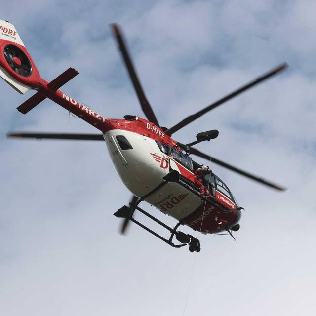 Ein Rettungshubschrauber im Einsatz