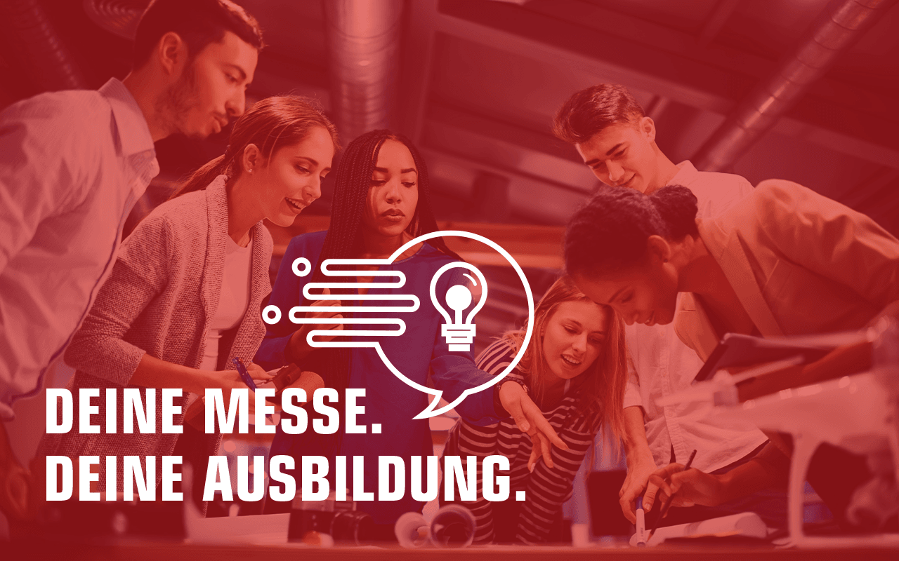 Junge Menschen auf Ausbildungsmesse
