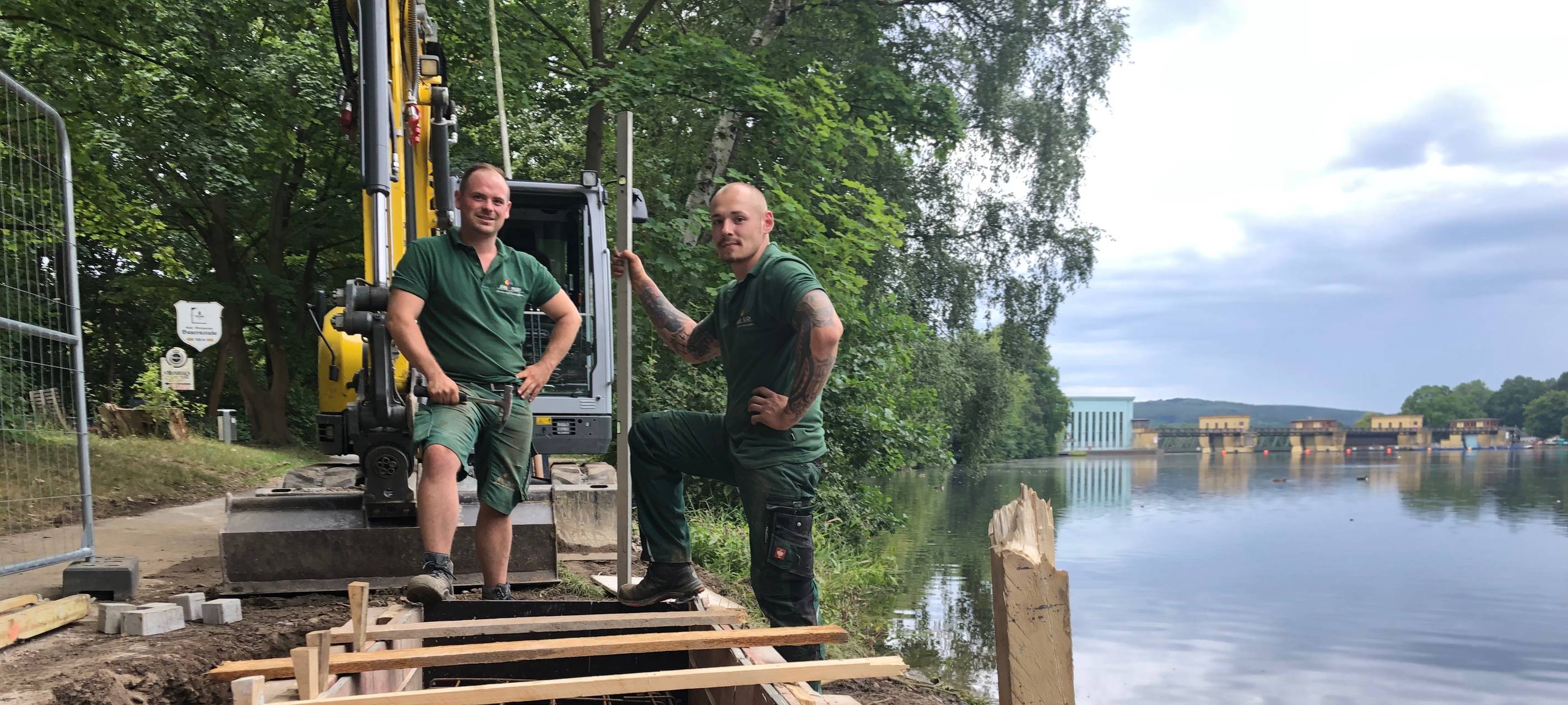 Wikinger-Pier nimmt Form an