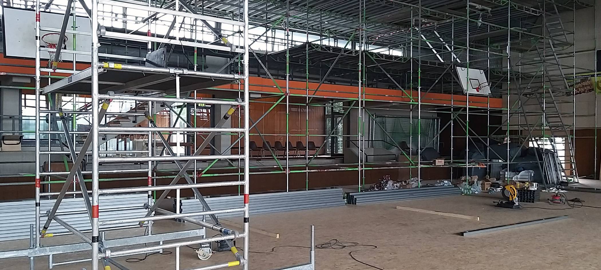 Sporthalle Mittelstadt bis Ende Oktober zu