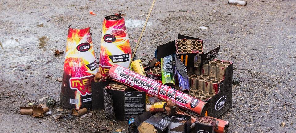 Böllerei an Silvester