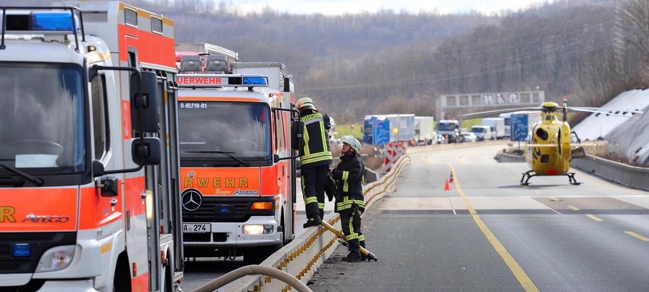 Unfall auf der Lennetalbrücke