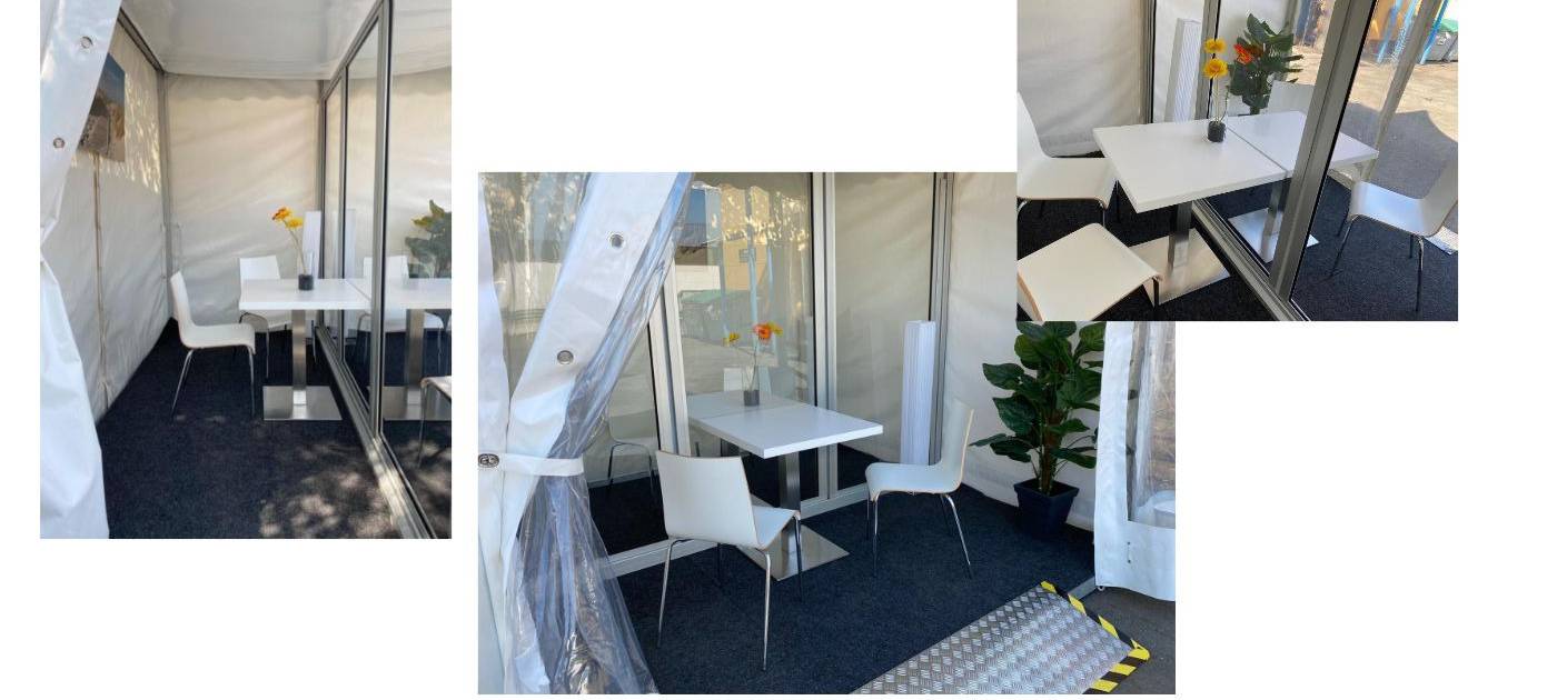 Begegnung in Coronazelten