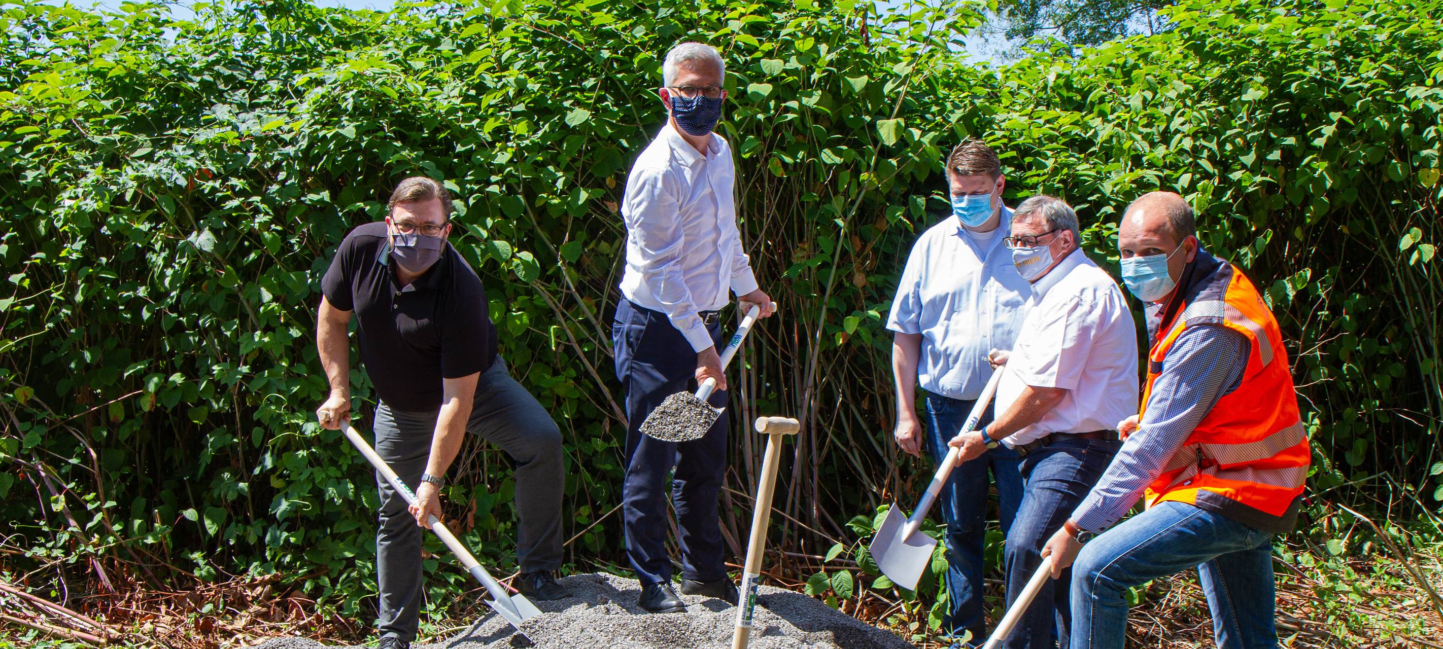 Neue Brücke über der Volme