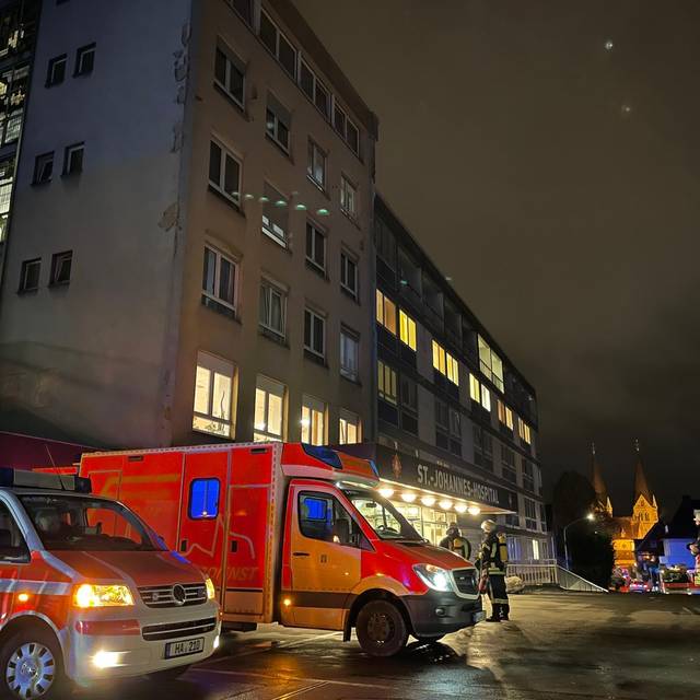 Brand im Johannes-Hospital