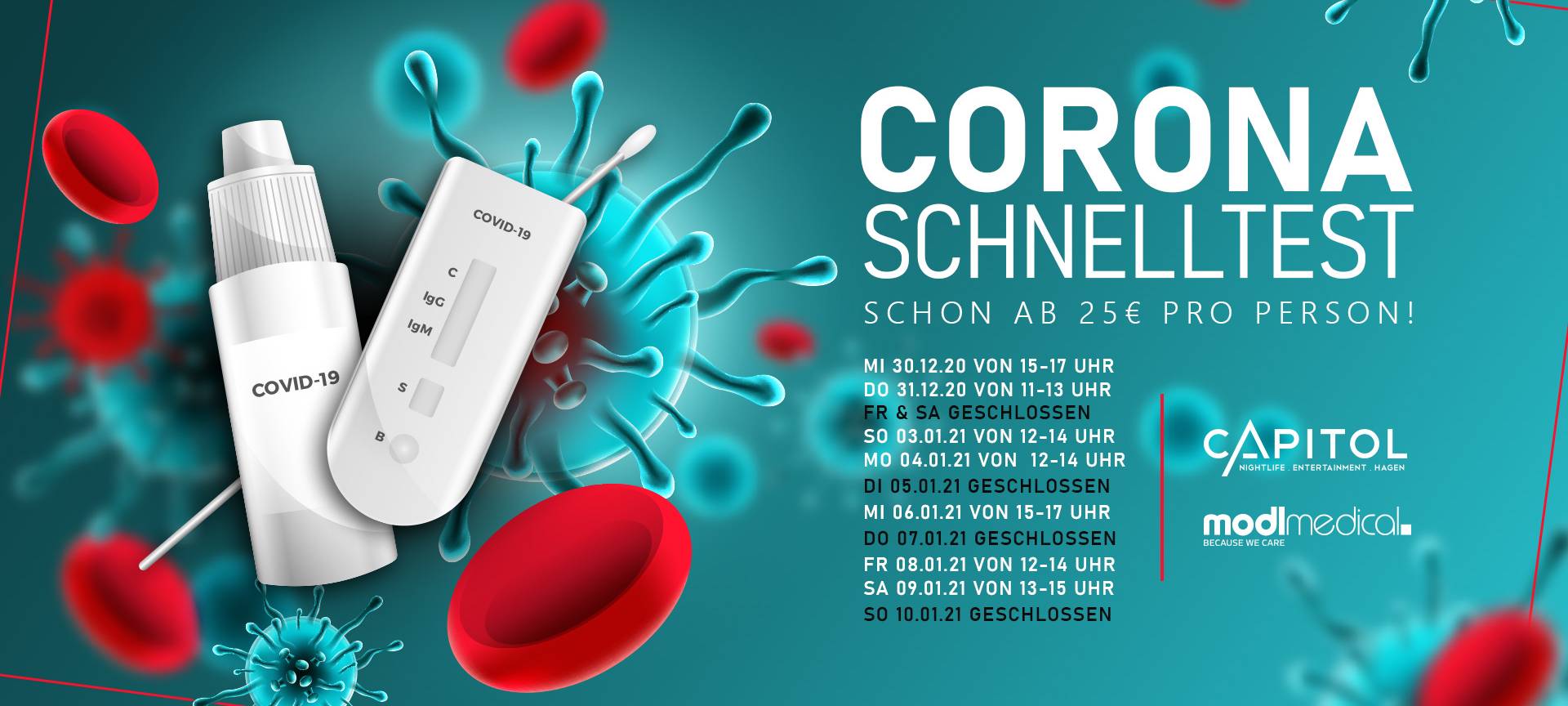 Testzentrum wird genutzt