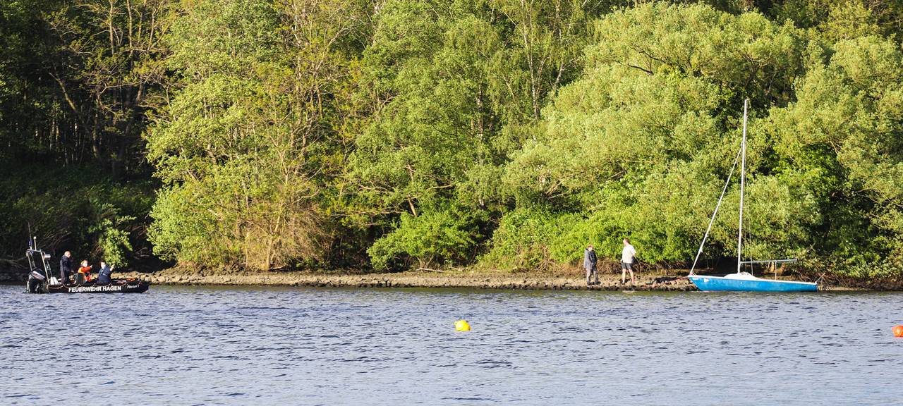 Segler stranden auf Hengsteyseeinsel