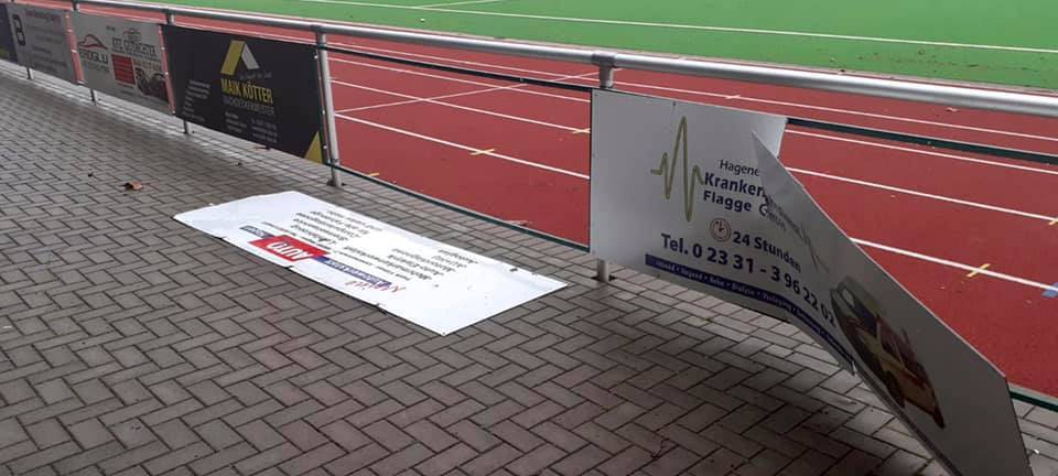 Vandale im Helfer Stadion
