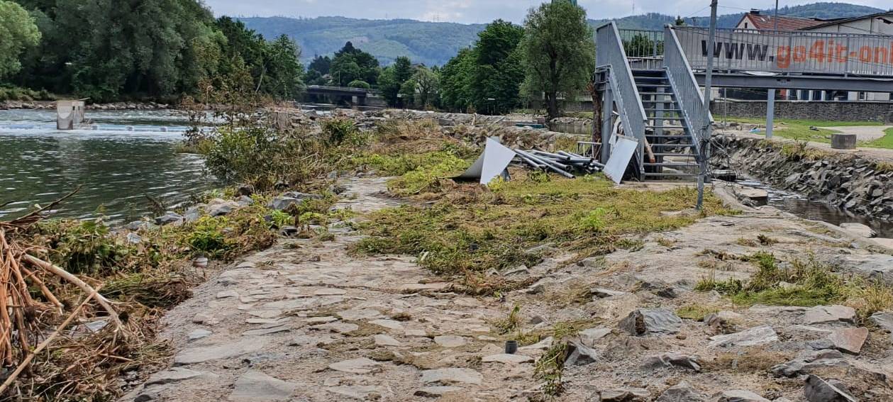 Kanustrecke zerstört