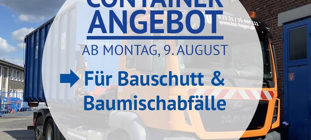 HEB bietet Bauschuttcontainer an