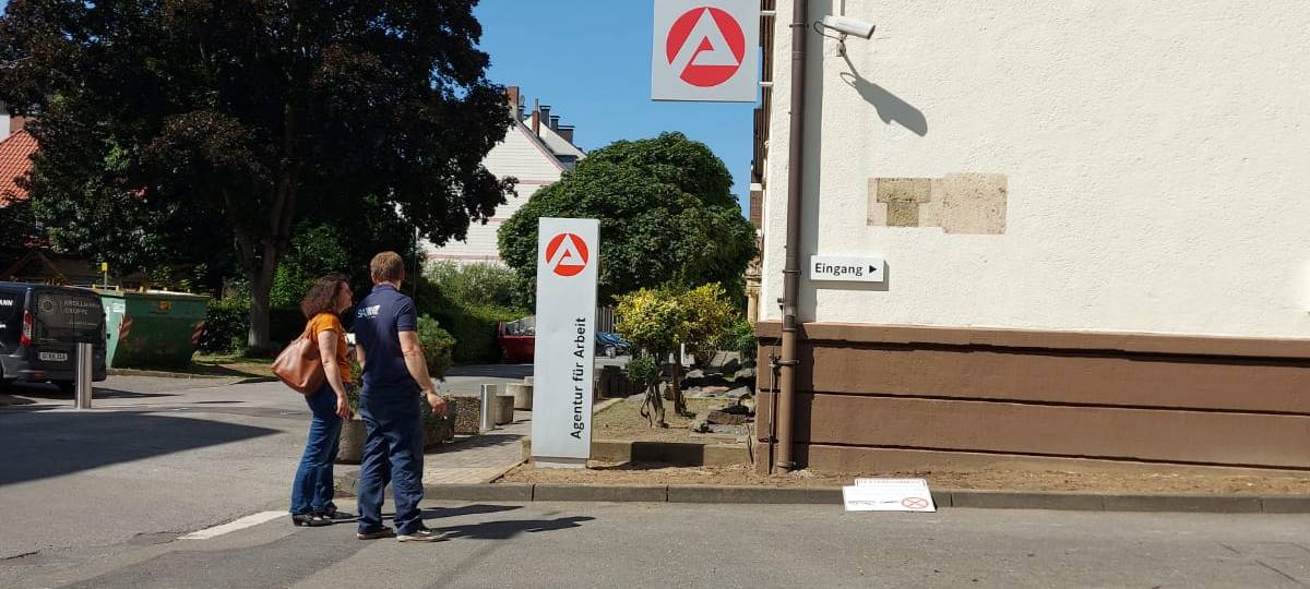 Arbeitsagentur schwer beschädigt