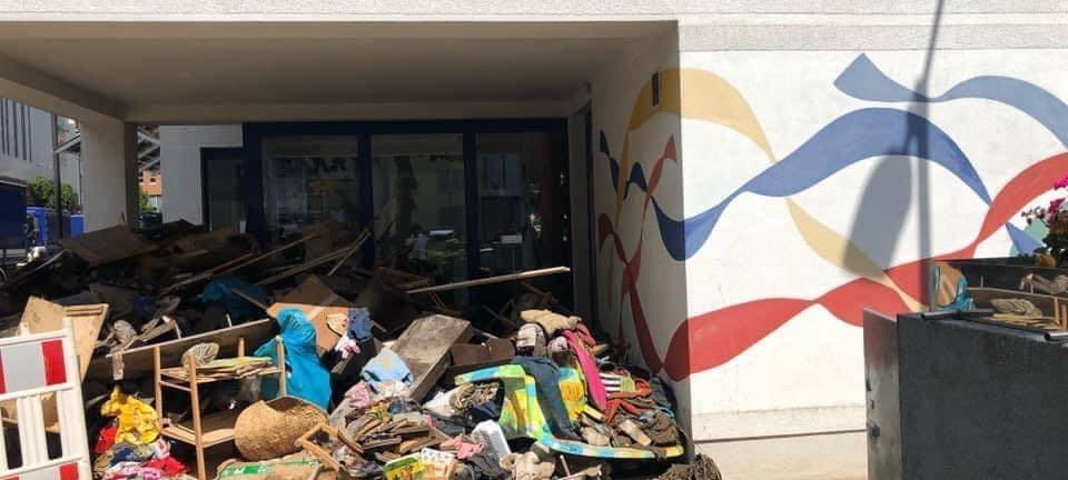 Wasserschaden im Haus für Kinder