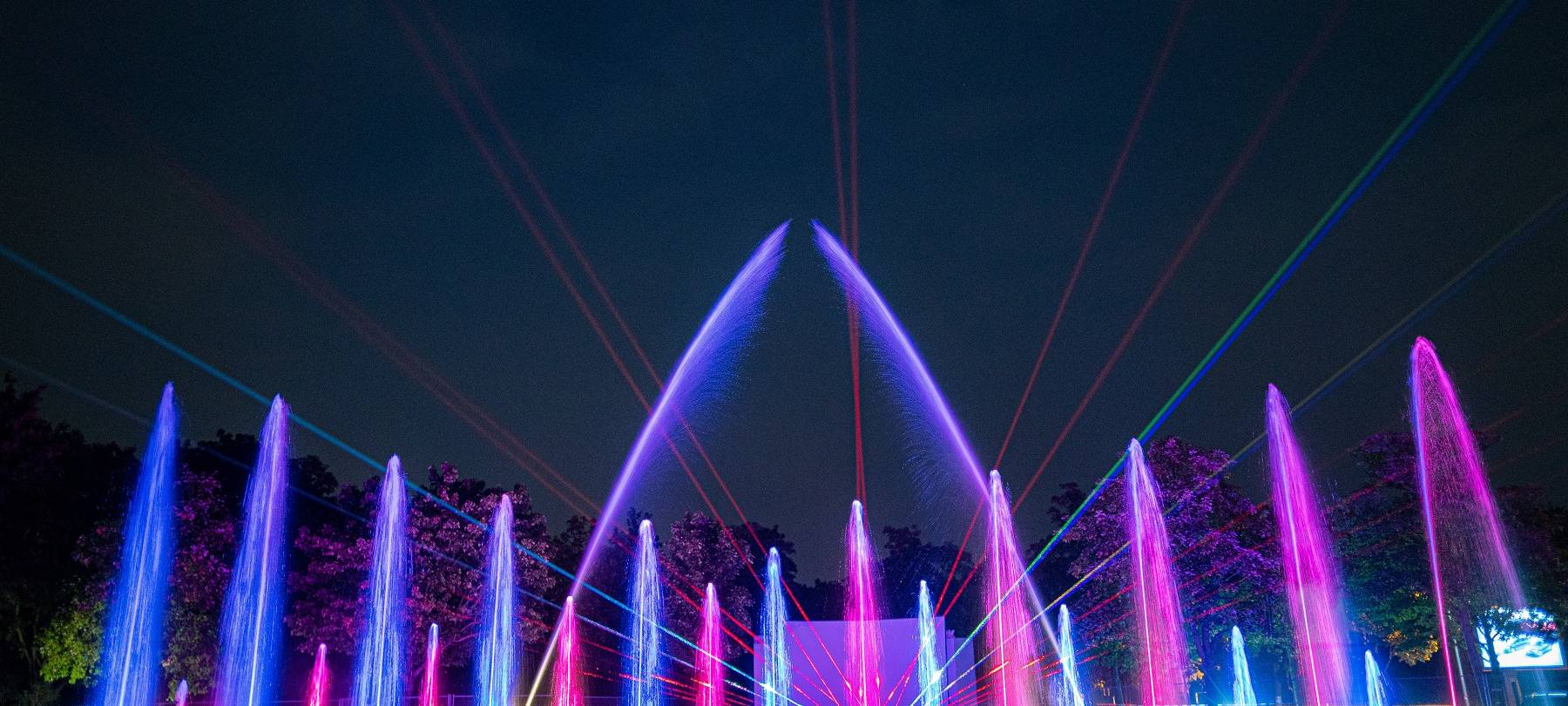 Wasser- und Lasershow