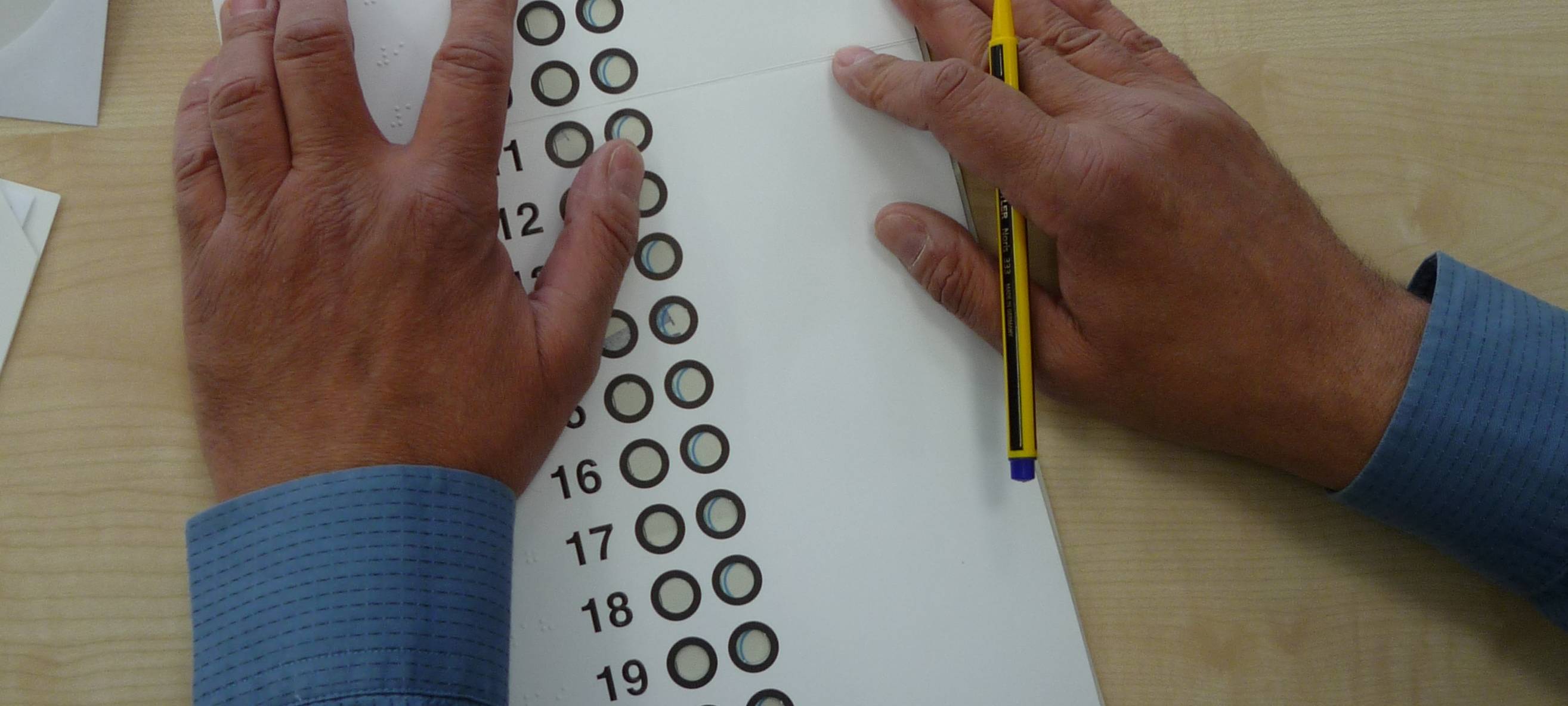 Wahlhilfe für Sehbehinderte