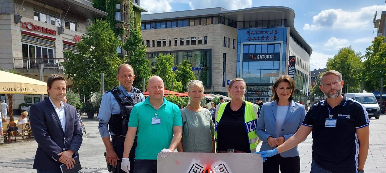 Aktion der Polizei gegen Taschendiebstahl