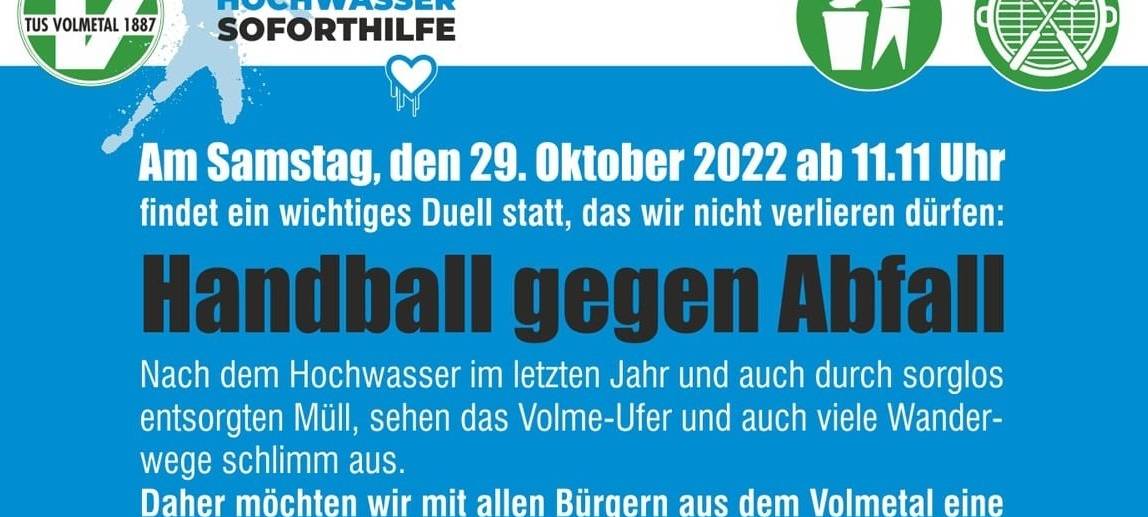 Handball gegen Abfall