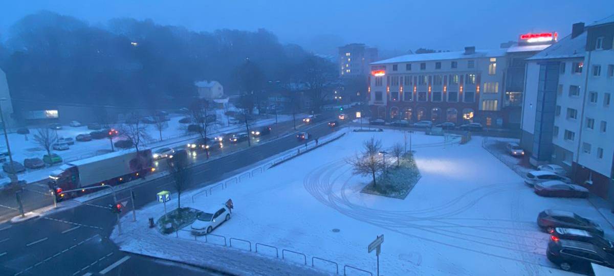 Winterwetter in der Stadt