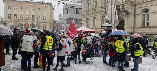Fenja beim Warnstreik
