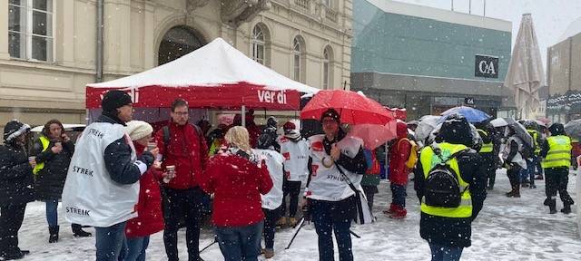 Fenja beim Warnstreik
