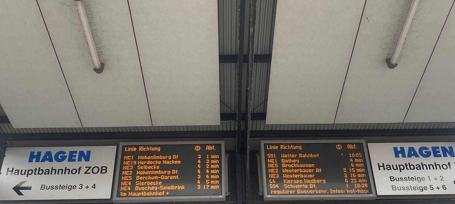 Notfahrplan am Montag