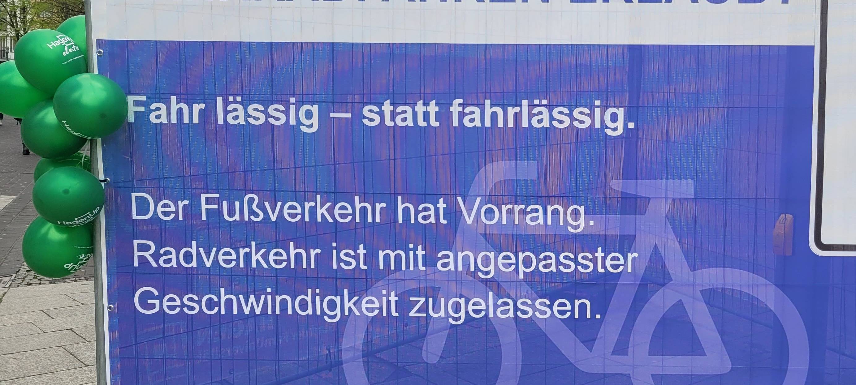 Hagen-Update fürs radeln in der Fußgängerzone