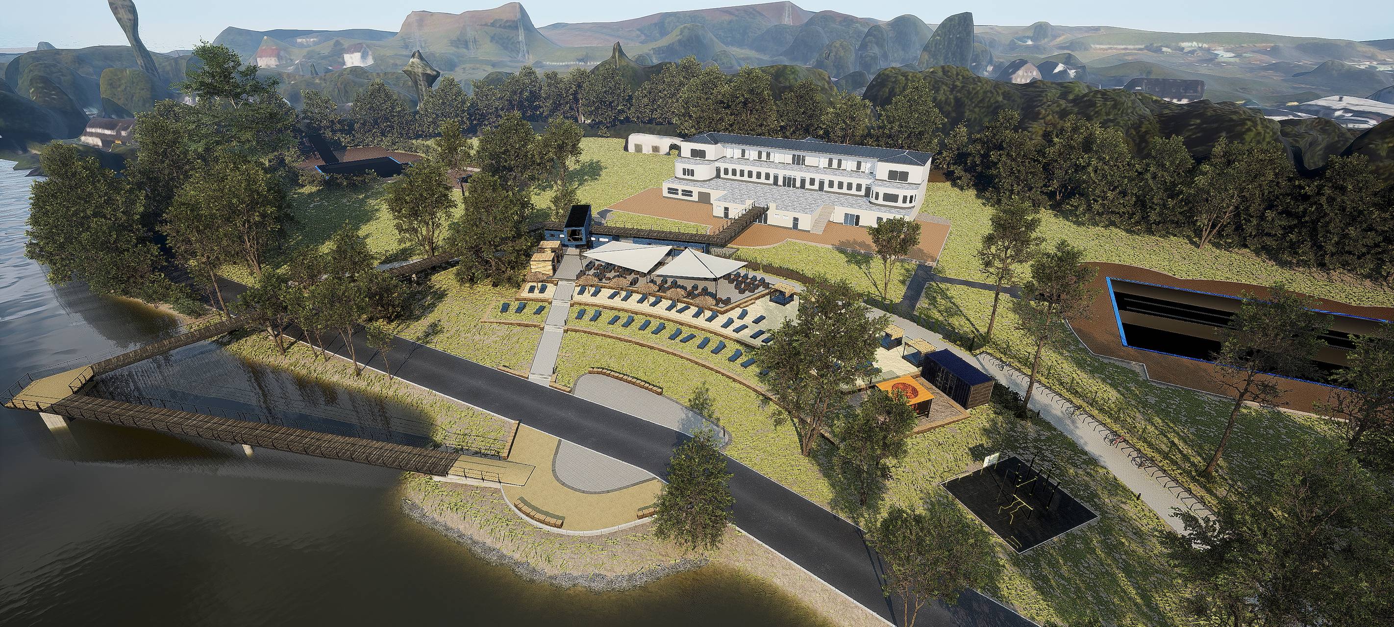 Strandhaus und Beachclub