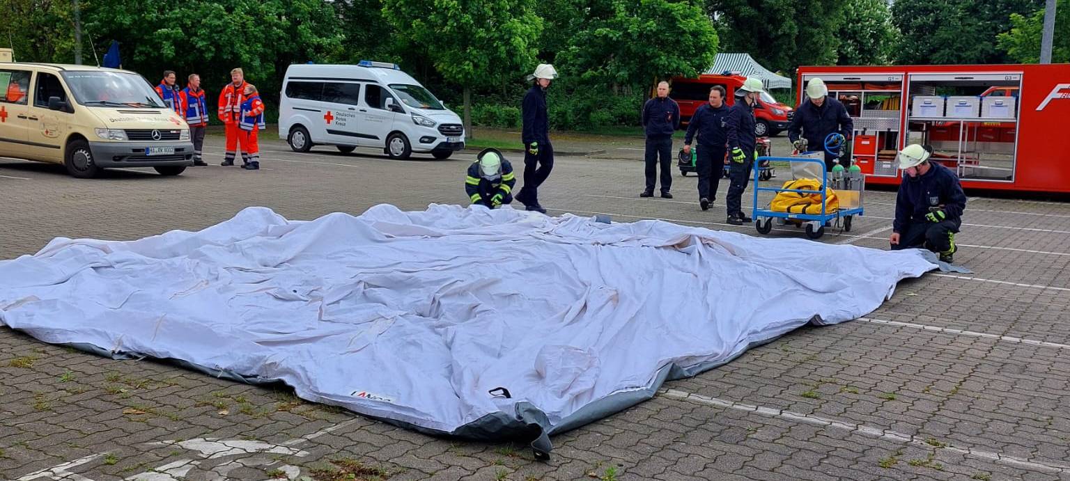 Feuerwehrübung für die EM