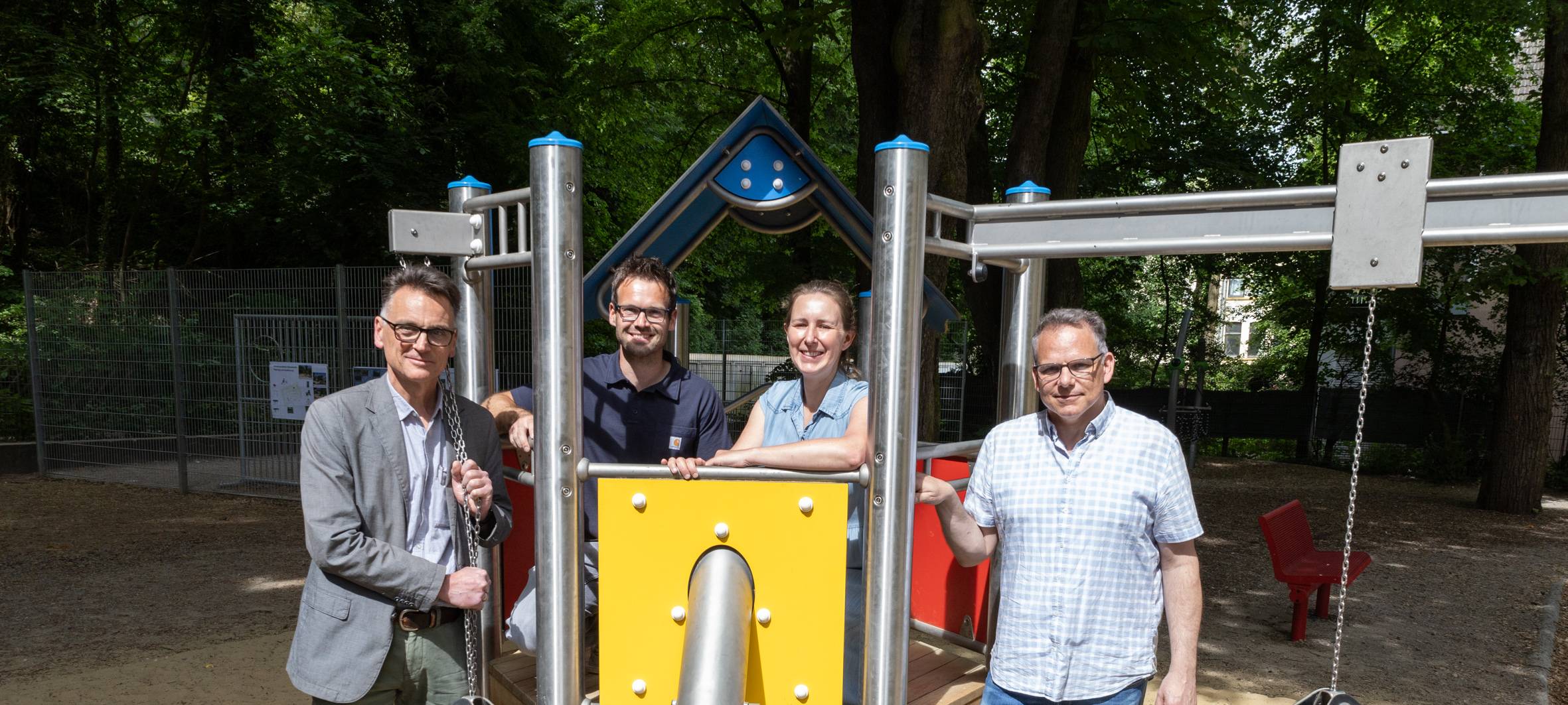 Kinder planten Spielplatz