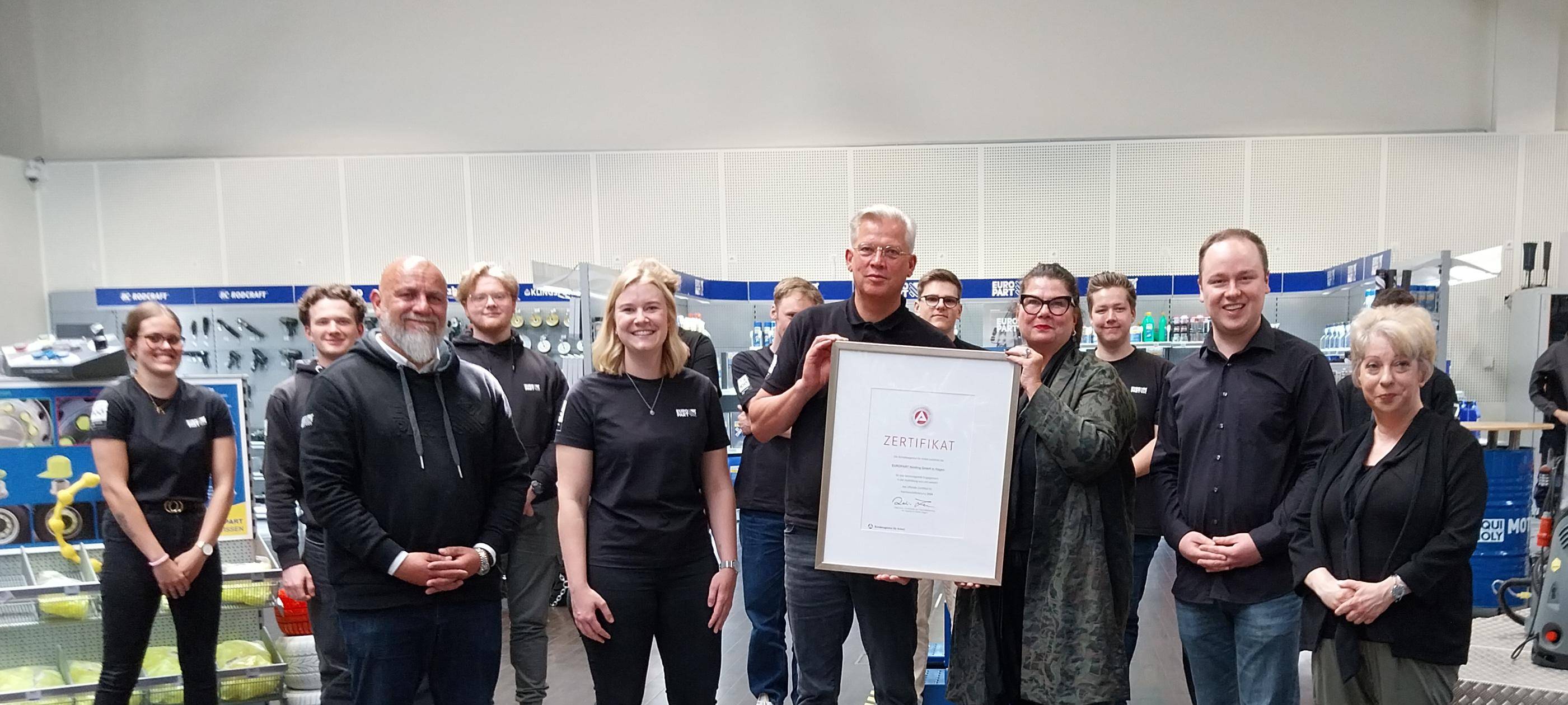 Ausbildungszertifikat geht nach Haspe