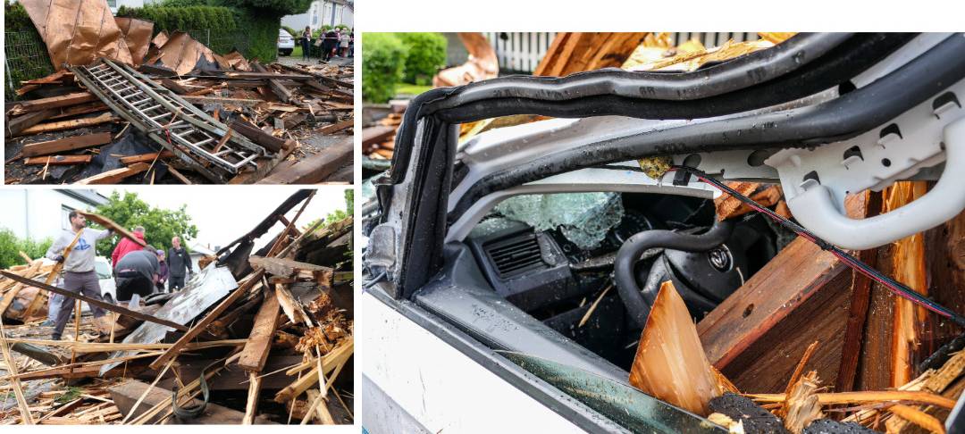 Windhose: Lob an Dachdecker