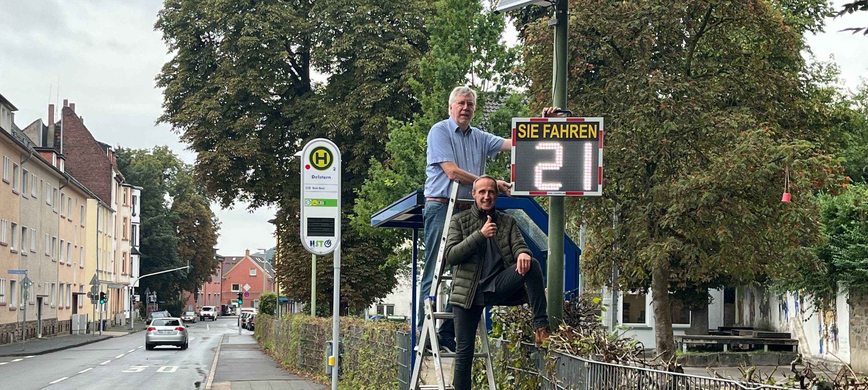 Geschwindigkeitsdisplay in Delstern