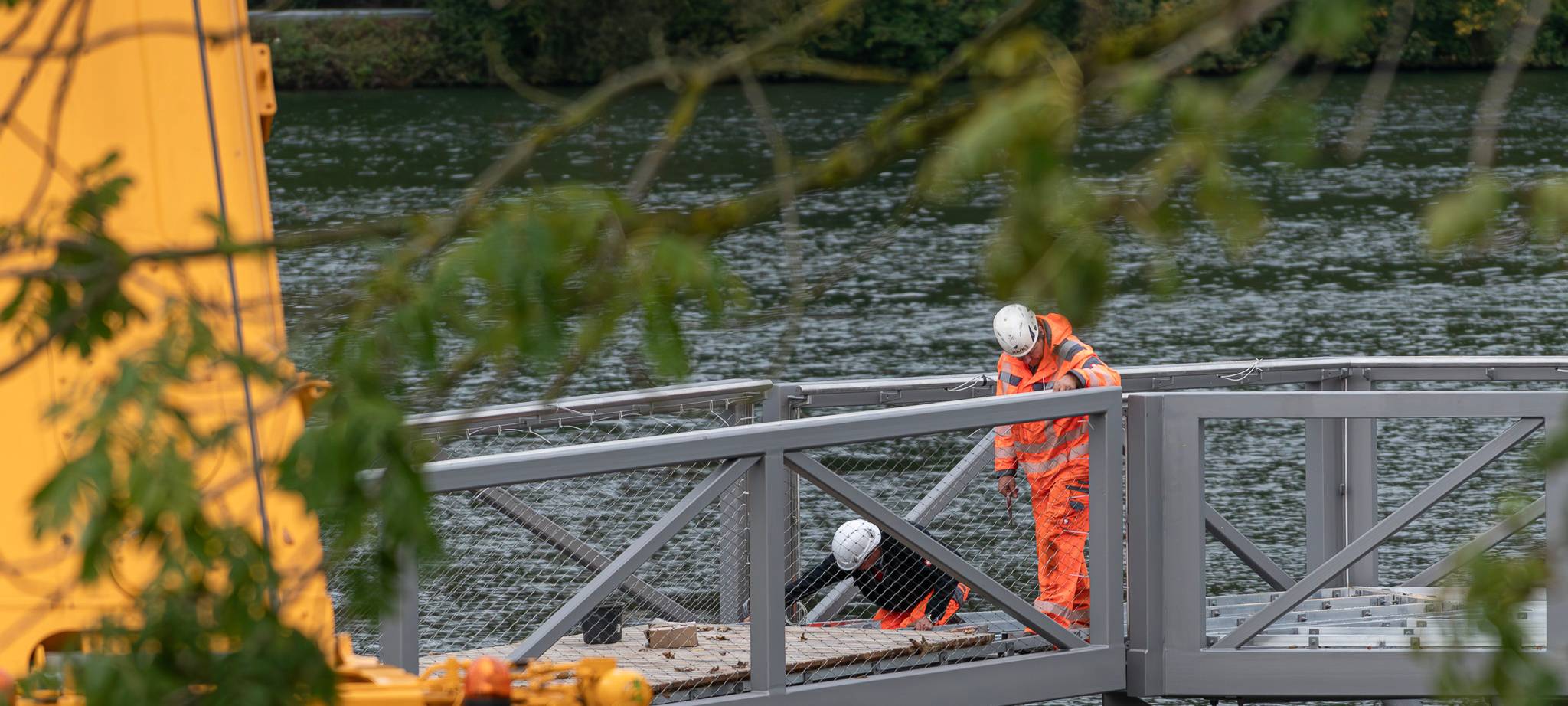 Stegmontage am Hengsteysee