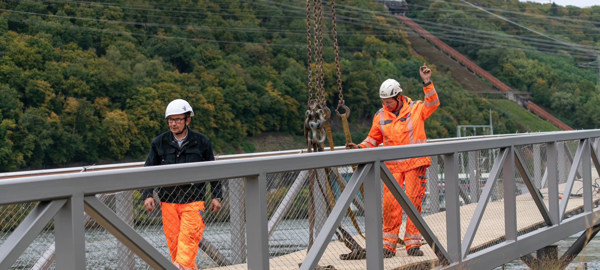 Stegmontage am Hengsteysee