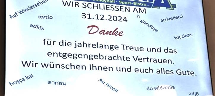 Lennearena macht dicht