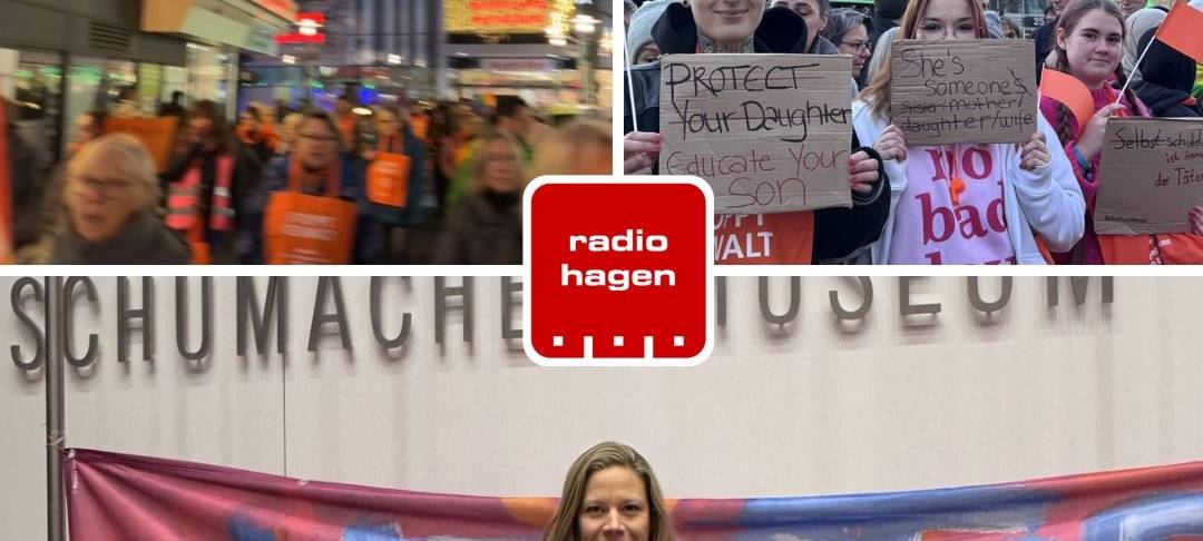 Demonstration und Diskussion gegen Gewalt an Frauen