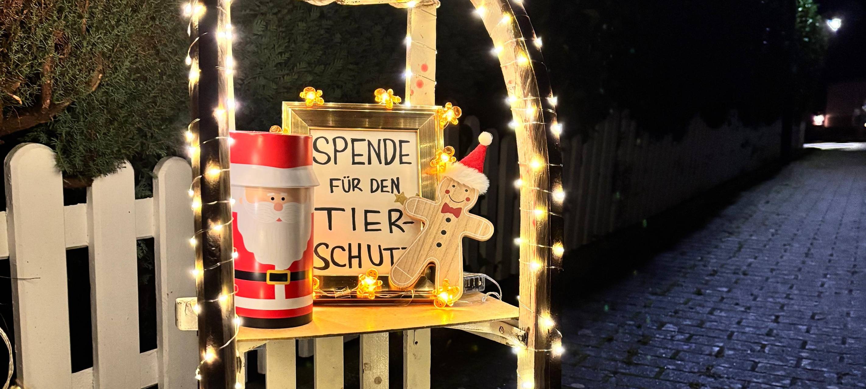 Nachbarn sammeln Spenden