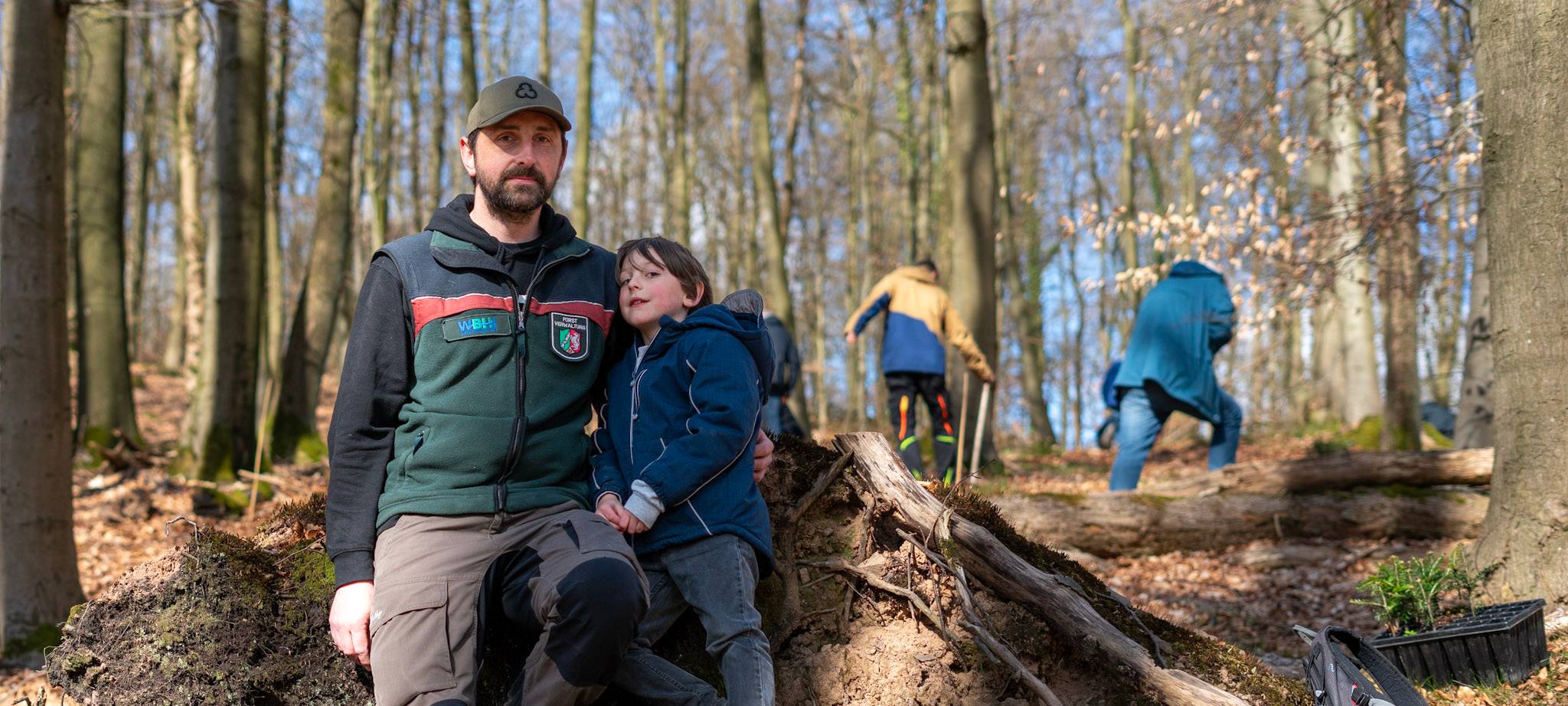 Bäume in den Wald pflanzen...