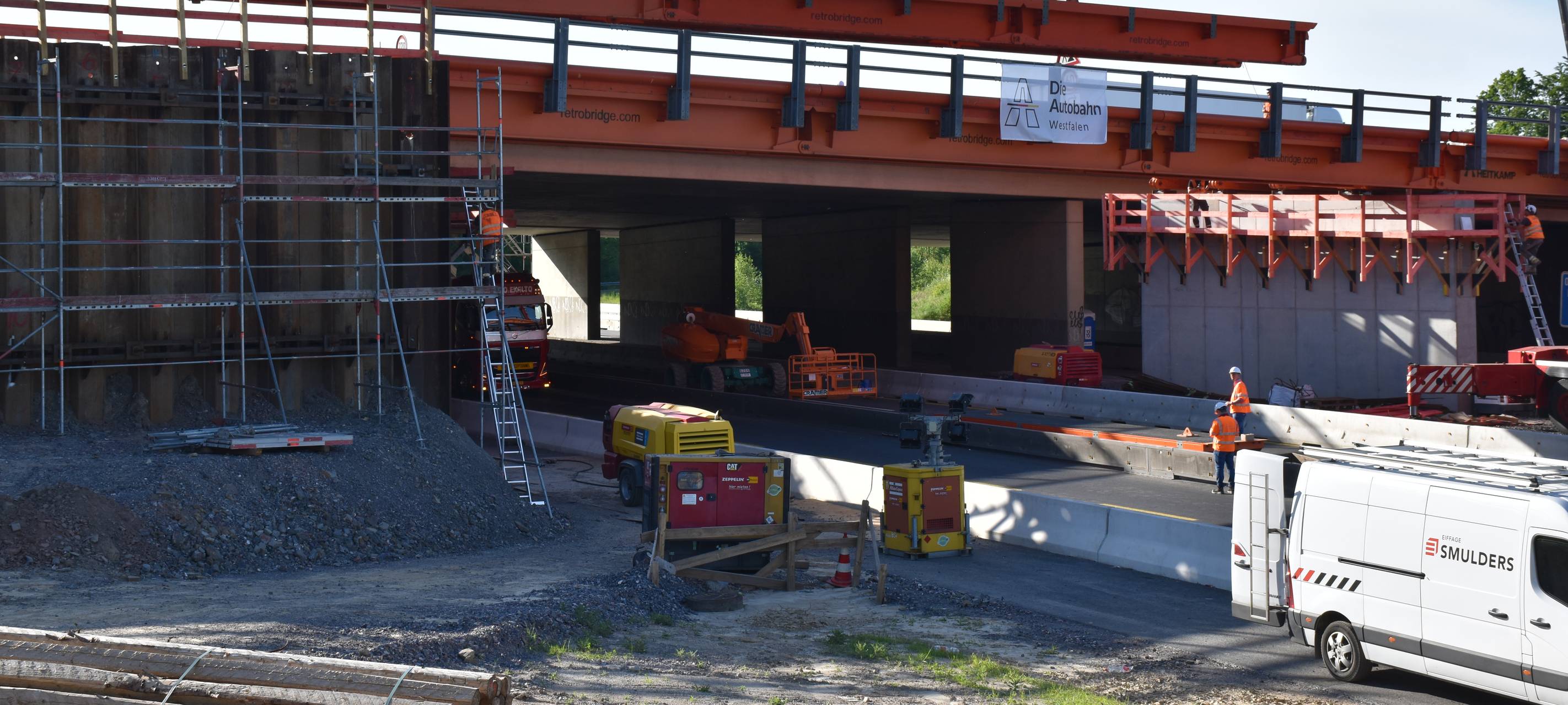 Bauarbeiten im Westhofener Kreuz