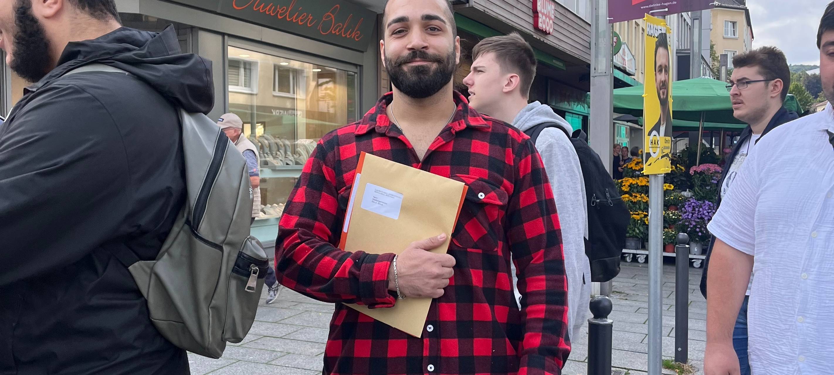 Cuno-Schüler im Gespräch mit dem OB