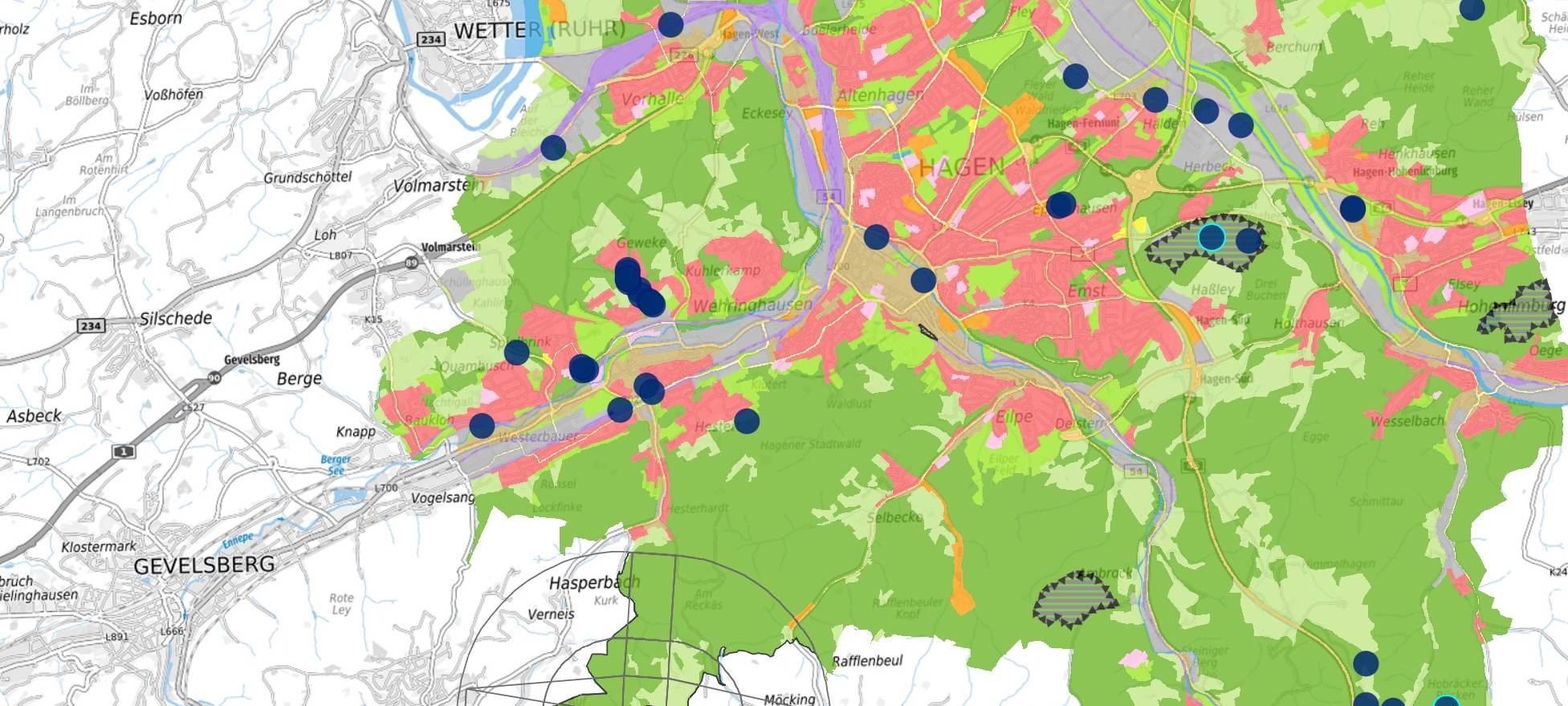 Flächennutzungsplan für Hagen