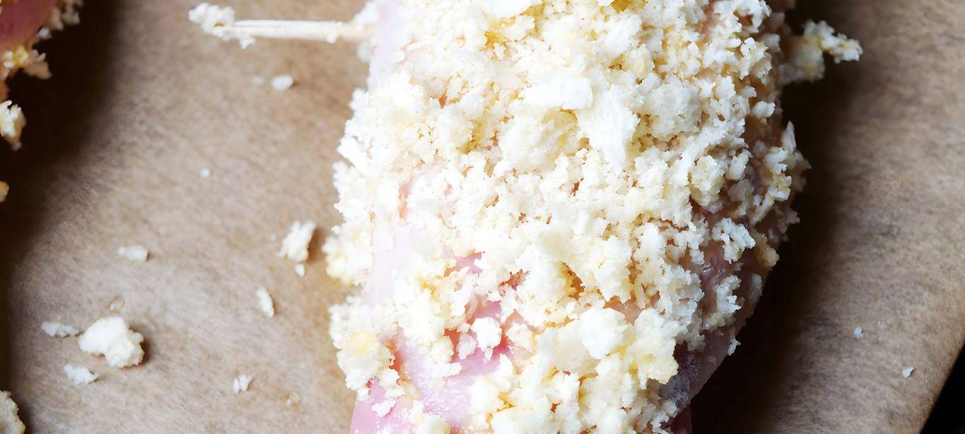 Zubereitung eines Spargel-Cordon-Bleu