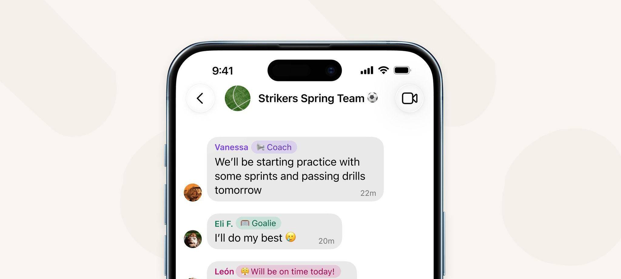 Mitgliedslabel im Messenger Signal