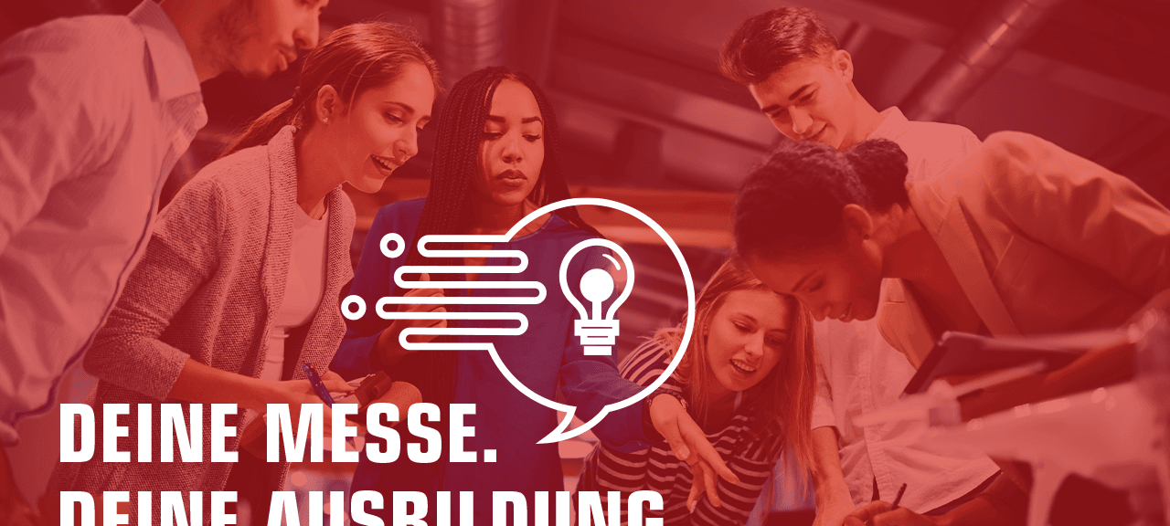 Junge Menschen auf Ausbildungsmesse