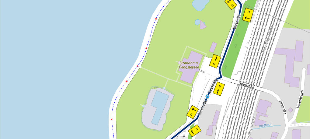 Umleitung des Ruhrtalradweges