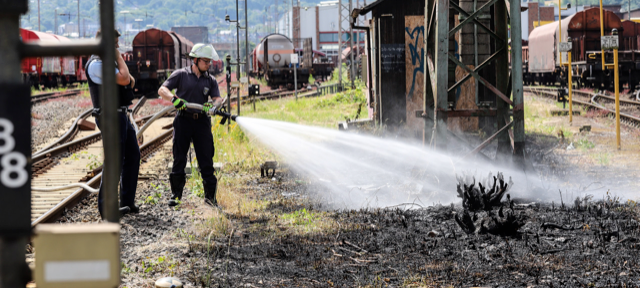 Brand an Gleisen