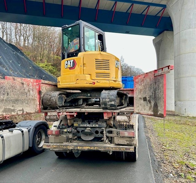 Ungesicherter Bagger